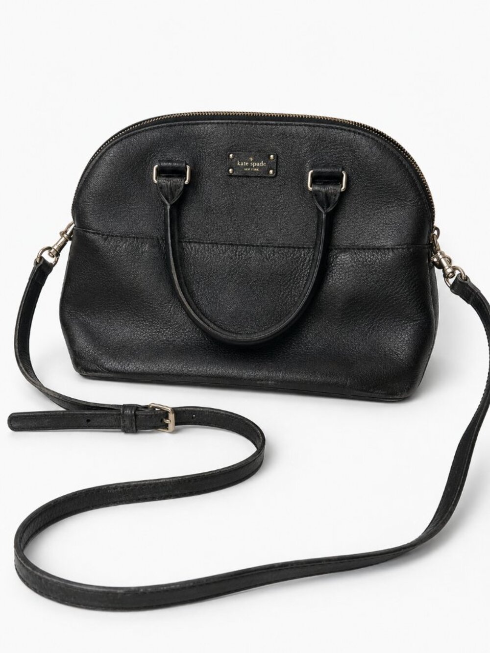 KATE SPADE Mini Carli Grove Street Black Leather Satchel Crossbody Purse